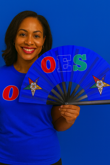 OES Hand Fan - Order of the Eastern Sta